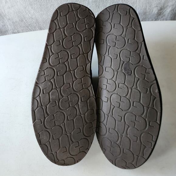 Ugg Slippers Black UGG Mens 10 Scuff Romeo II Suede Leather Wool Lined Outdoor - Picture 7 of 11